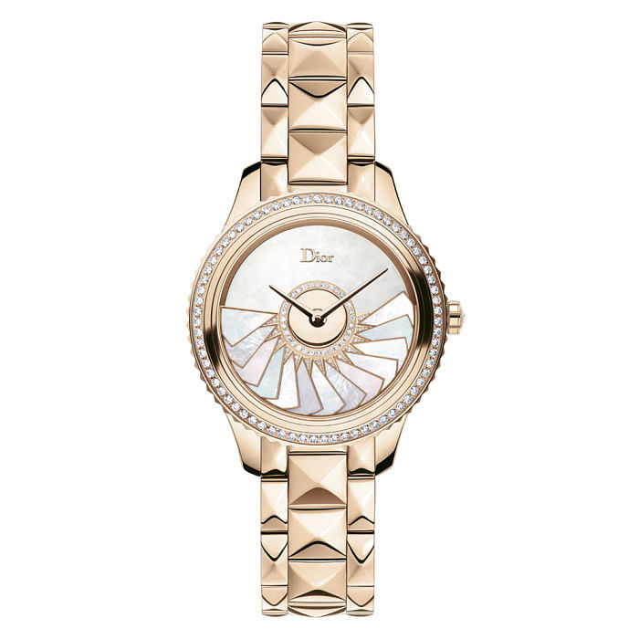 Dior VIII Grand Bal Plisse Soleil in pink gold and diamond bezel, $100841.79, at Christian Dior 