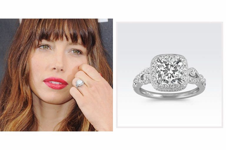 Celebrities with cushion deals cut engagement rings