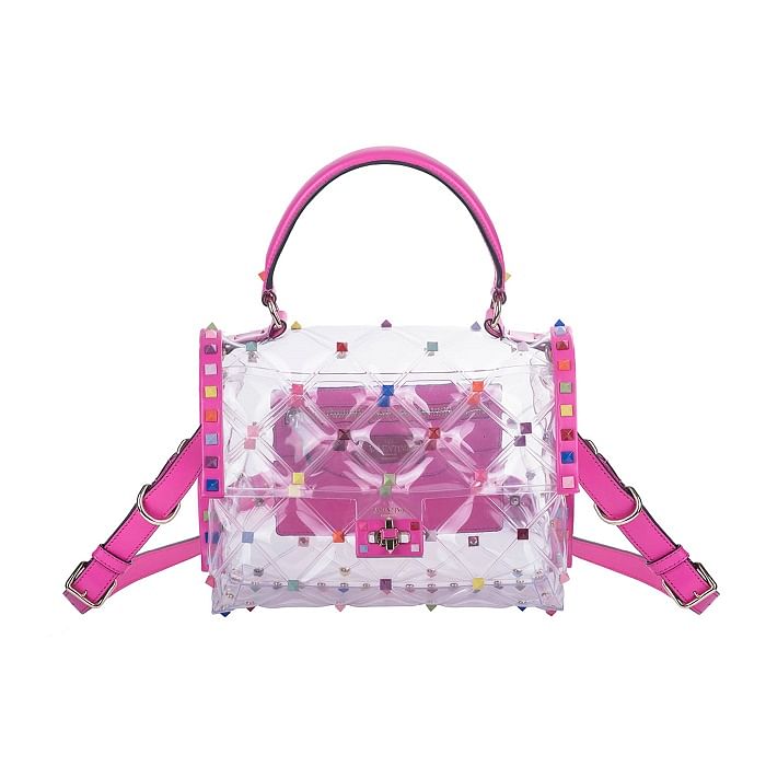 Valentino candystud bag pink  Studded bag outfit, Bags, Funky outfits