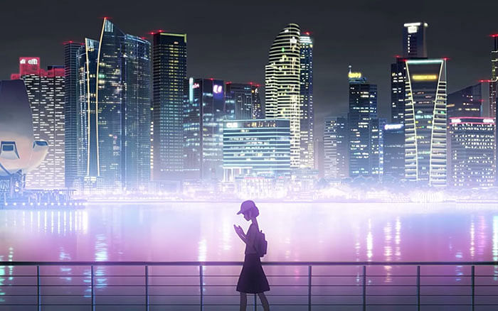 HD wallpaper: Anime, City, Sunset, Skyline | Wallpaper Flare