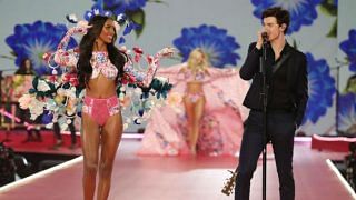 Jasmine Tookes and Shawn Mendes at VS Show 2018