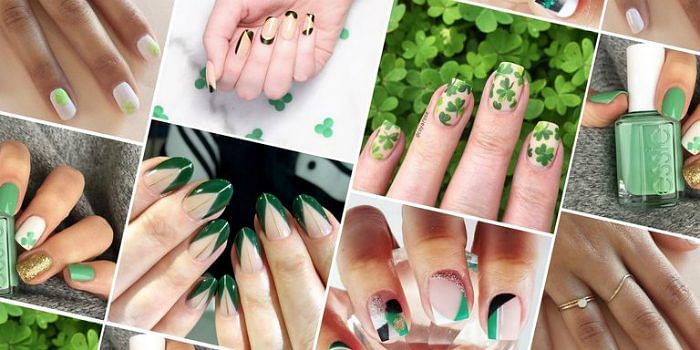 St. Patrick's day nail art green