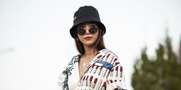 Korean Street Style Bucket Hat Outfit