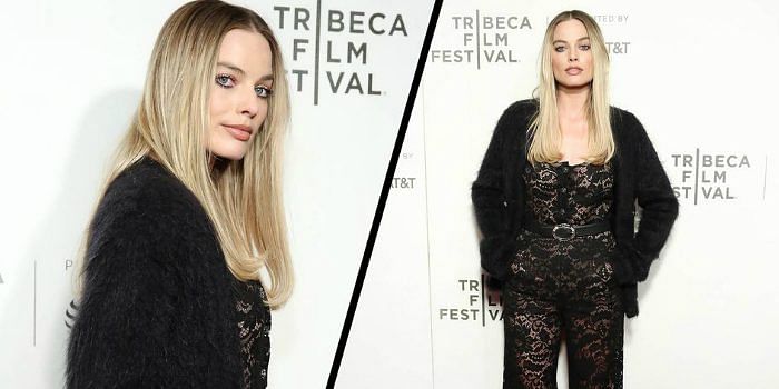 Margot Robbie wore a completely sheer lace jumpsuit on the red carpet this weekend