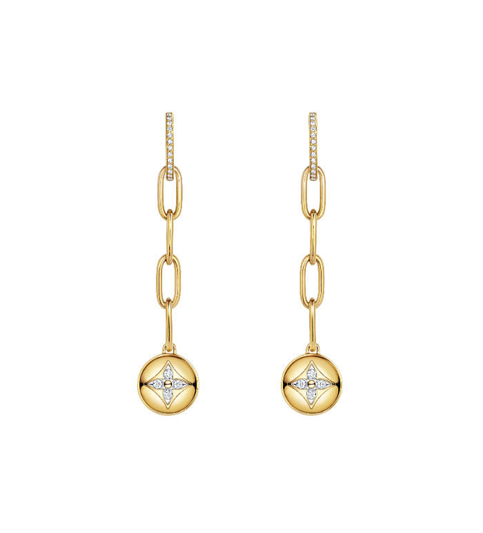 Louis Vuitton B.BLossom earrings in yellow gold, Louis Vuitton