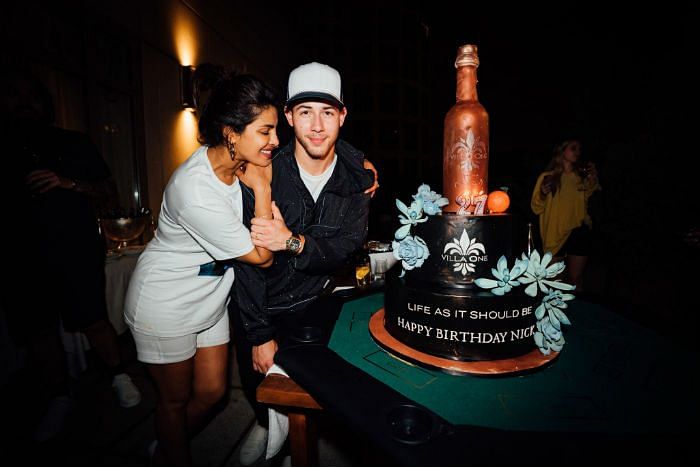 Nick Jonas and Priyanka Chopra at Nick's Birthday