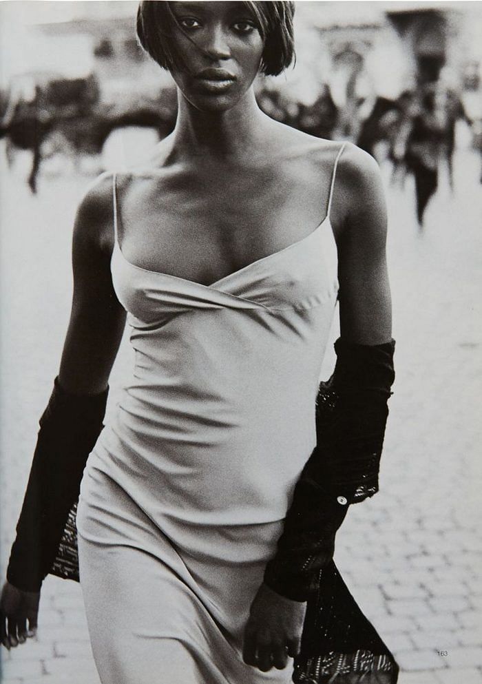 Naomi Campbell shot by Peter Lindbergh for Harper's BAZAAR