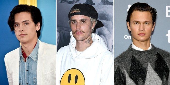 Cole Sprouse, Justin Bieber, Ansel Elgort 