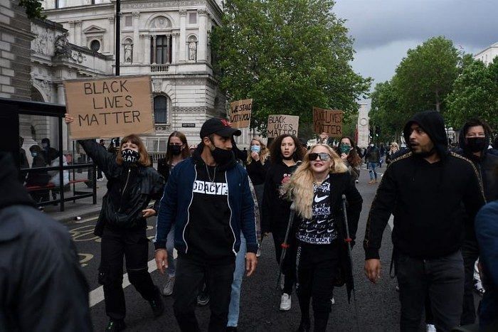 Madonna at BLM protest in London
