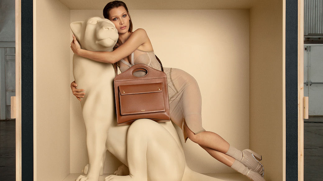 Bella Hadid in Burberry The Pocket Bag Fall 2020 Campaign — Anne of  Carversville