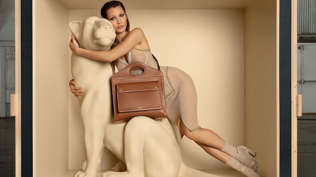 Bella Hadid Stars in Burberry's New Pocket Bag Campaign