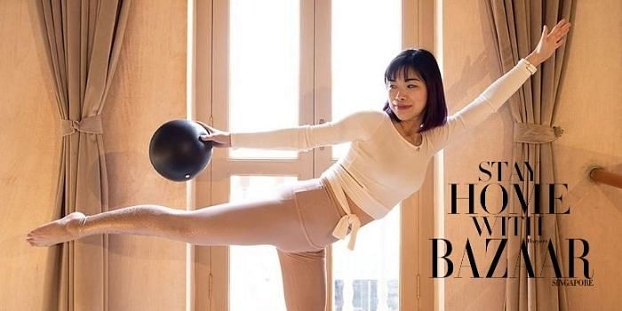 Stay Home With BAZAAR_ Lower Body Barre Workout with Esther Lam