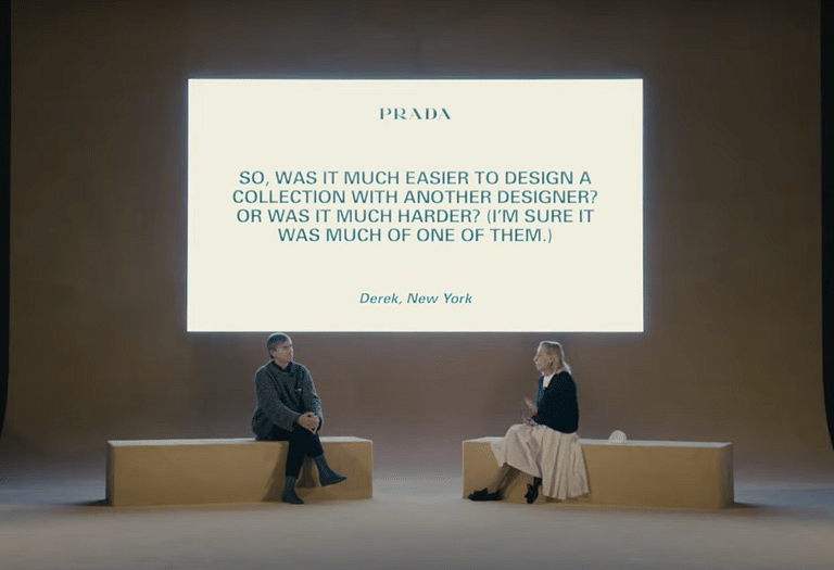 Highlights from Miuccia Prada and Raf Simons in Conversation