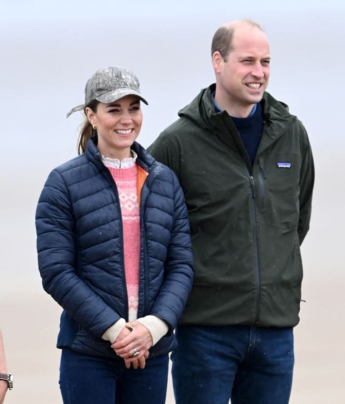 The Duke and Duchess of Cambridge West Sands Beach at St Andrews