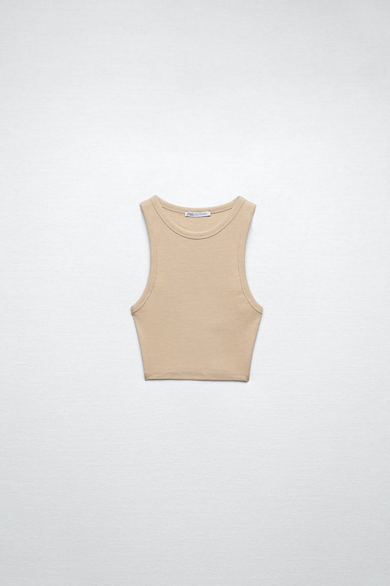 camisole crop top zara