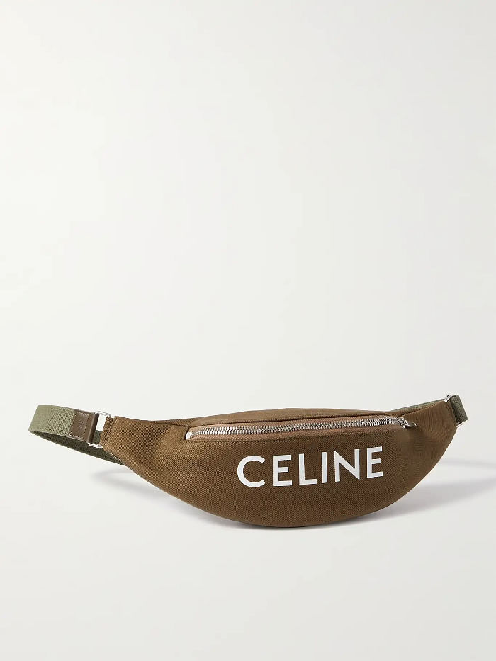 Celine Homme Men's Logo-Print Canvas Tote Bag