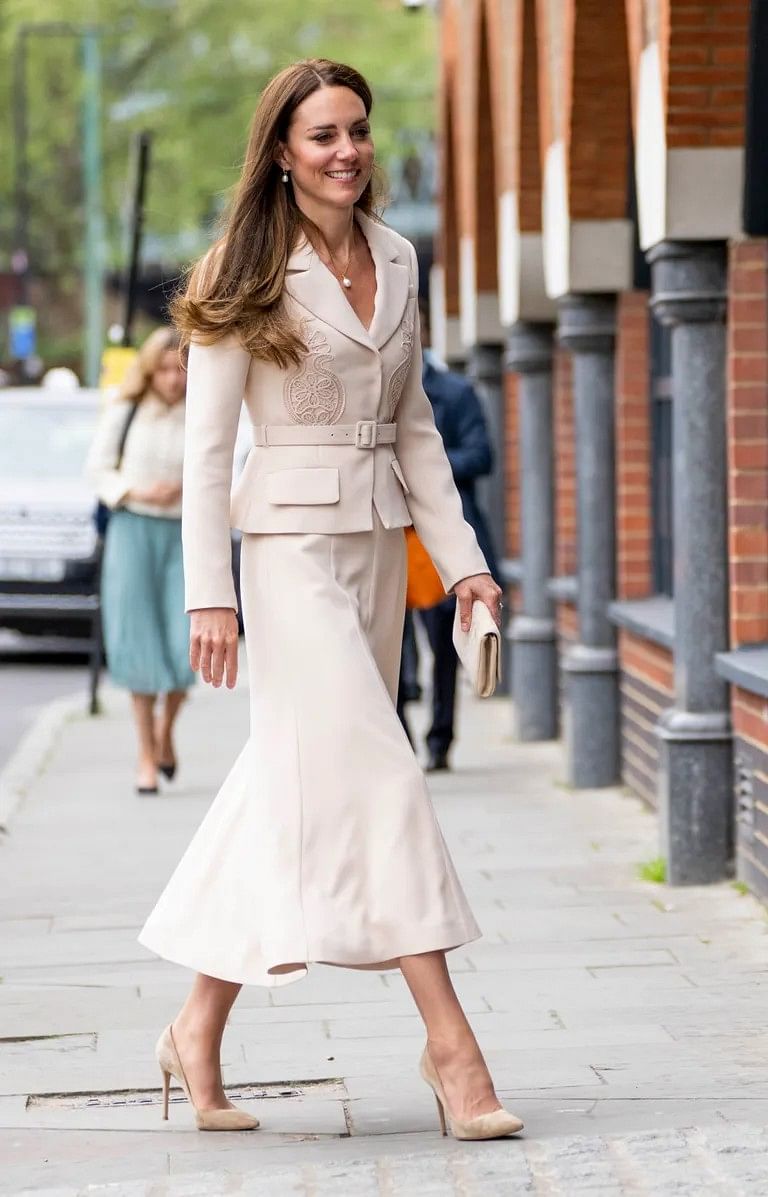Kate Middleton White Trousers Street Style Spring Summer 2022