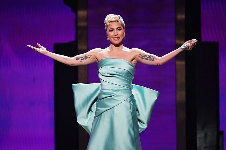 Lady Gaga Elie Saab Grammys 2022
