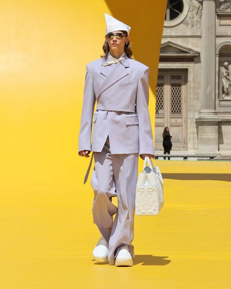 A look from Louis Vuitton's Spring 2023 Menswear Collection. Photo Credit Vogue  Runway4 - University of Fashion Blog