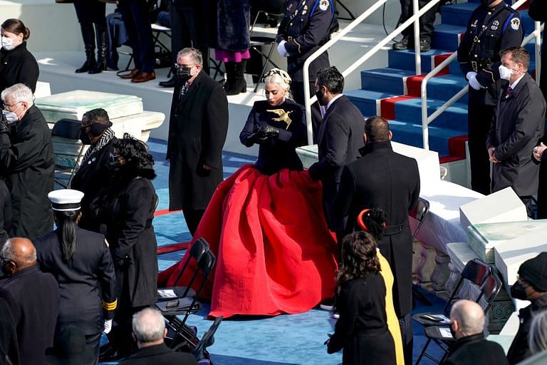 Lady Gaga in Schiaparelli Inauguration of President Biden