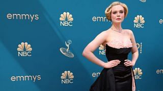 Elle Fanning 2022 Emmys Red Carpet