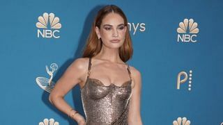 Lily James 2022 Emmys Red Carpet