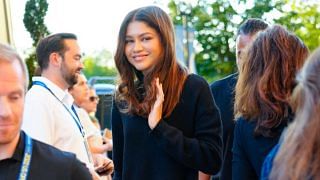 Zendaya Is All Class in a Black Turtleneck and Miniskirt at the US Open