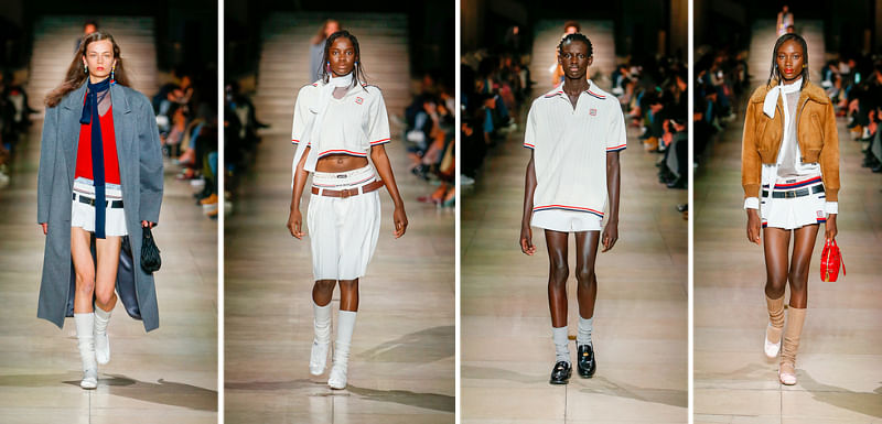 The Fall 2022 collection expanded on the radical miniskirt from spring with tennis skirts that were, as Mrs. Prada put it, just a bit "wrong."
