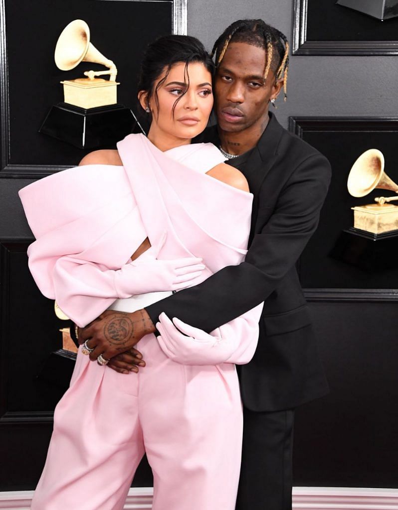 Kylie Jenner and Travis Scott at the Grammys