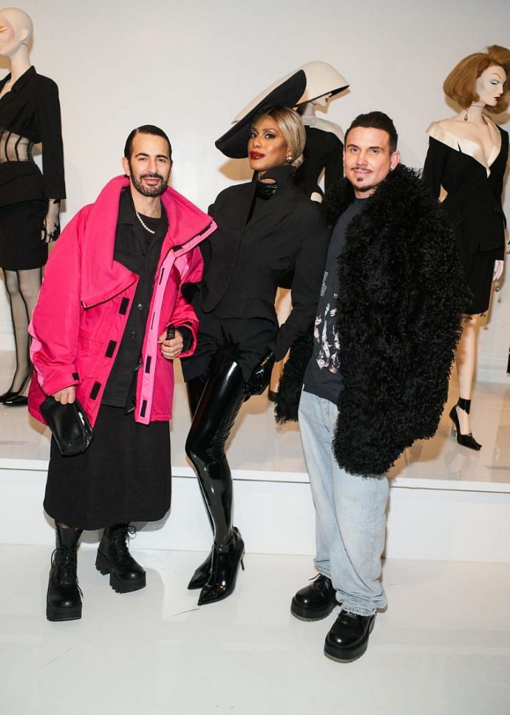 Marc Jacobs, Laverne Cox, and Charly Defrancesco.