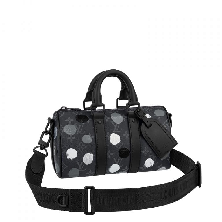 Cloth travel bag Louis Vuitton x Yayoi Kusama Black in Cloth - 30730685