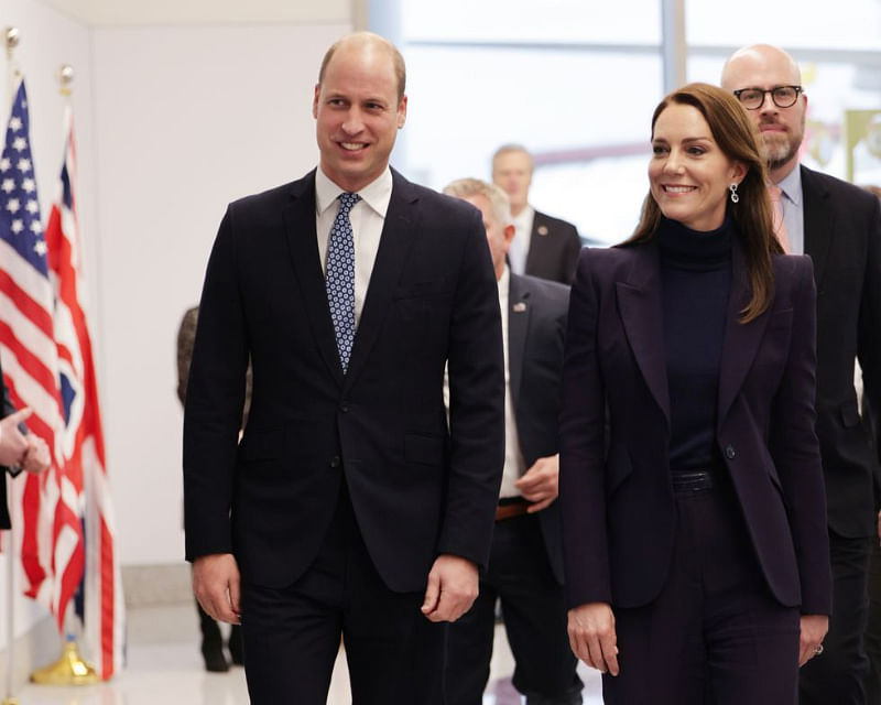 Prince William and Princess Kate Arrive in Boston