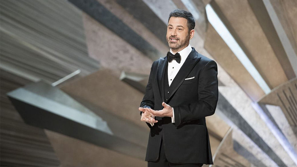 Jimmy Kimmel hosting the 90th Annual Academy Awards.