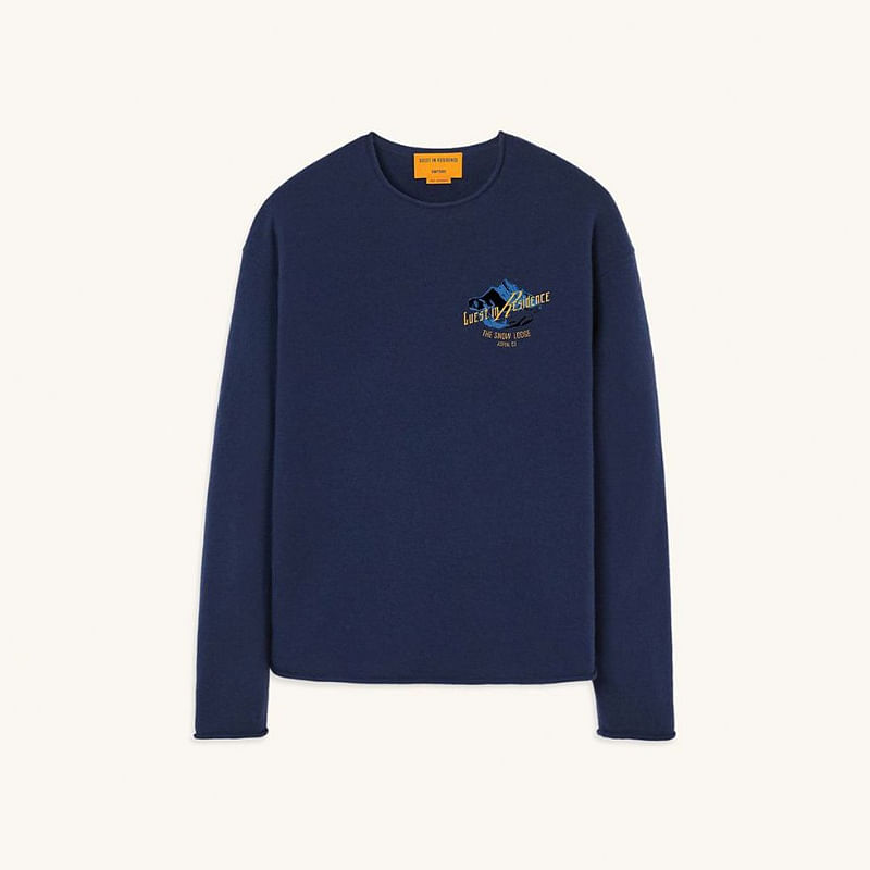 The Snow Lodge x Guest in Residence Oversized Crew Navy