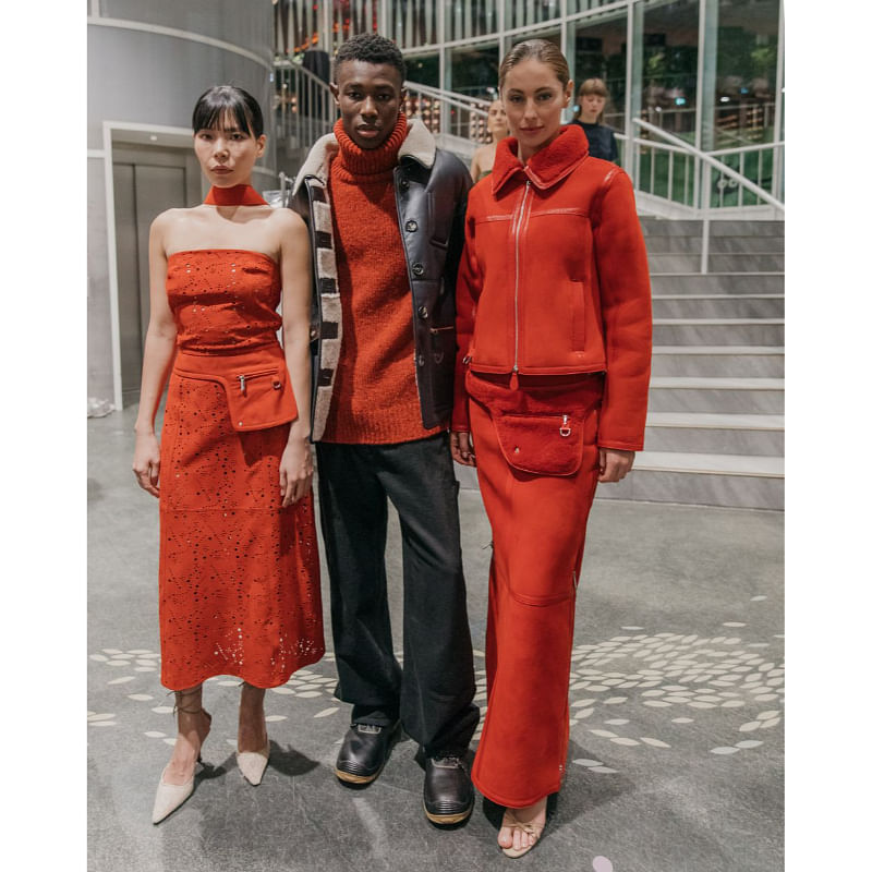 Copenhagen Fashion Week inlcluded models in red at Saks Potts’ fall 2023 show...