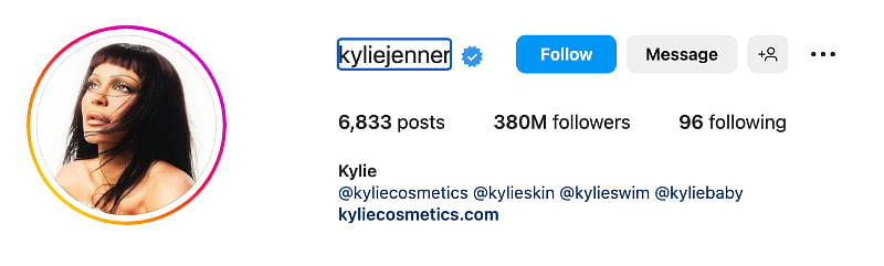 Kylie Jenner Follower Count