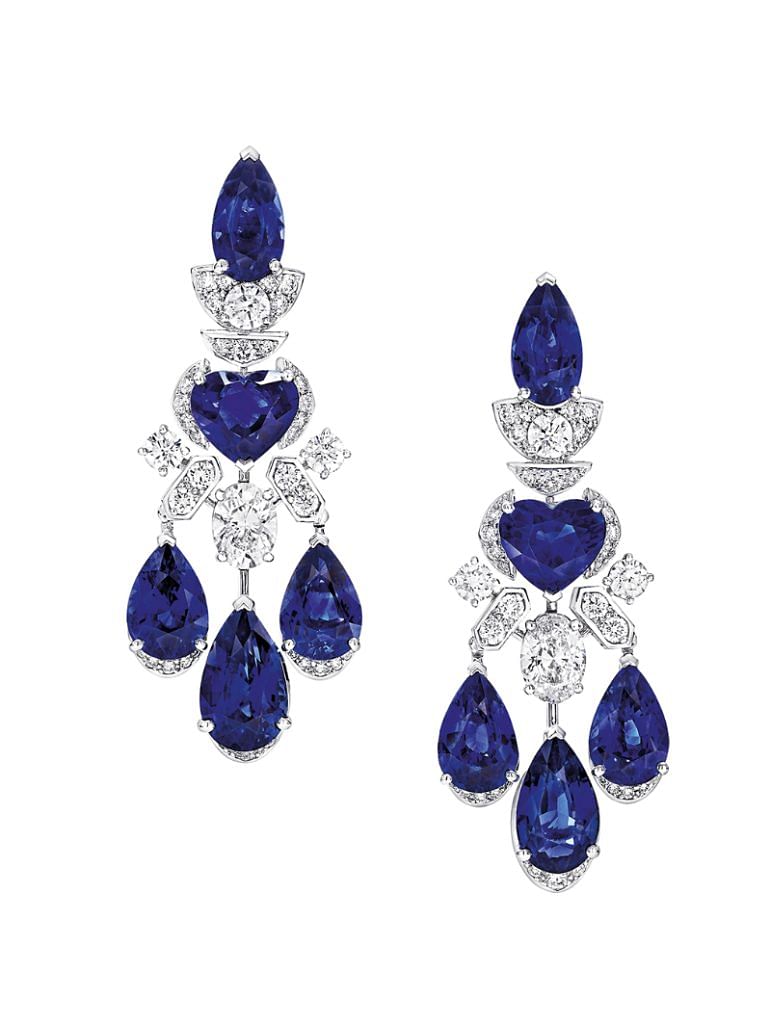 GRAFFTribal Collection sapphire and diamond earrings