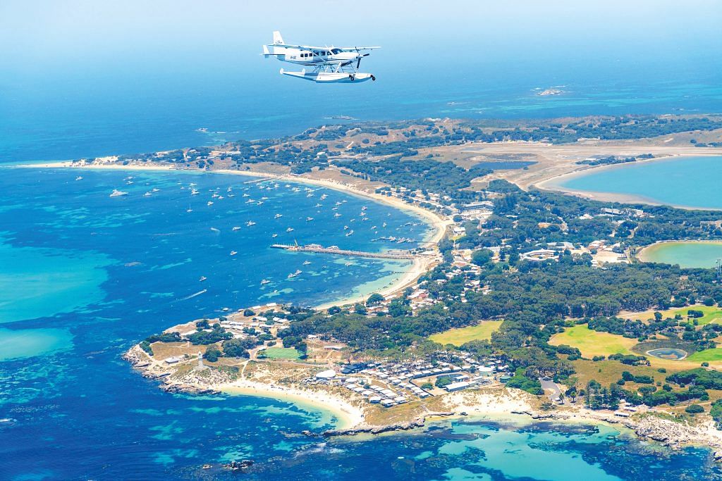 Soar over Rottnest Island on a small aircraft operated by Swan River Seaplanes. 