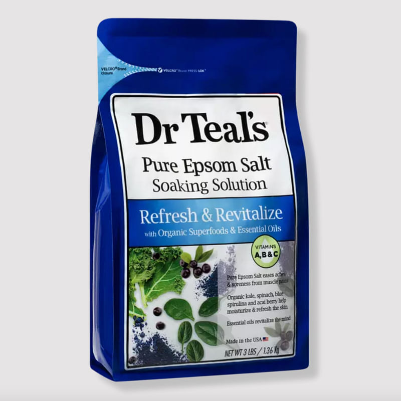 Dr Teal's Pure Epsom Salt Soaking Solution Refresh & Revitalize with Organic Superfoods