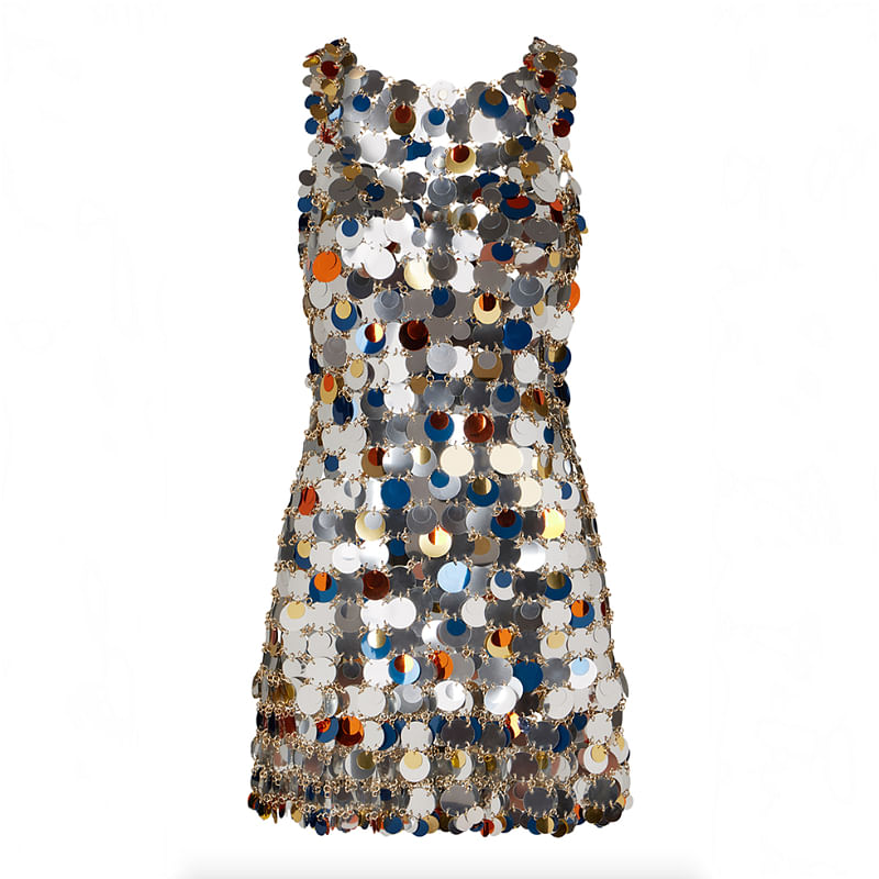 Paco Rabanne Oversize Paliette Mini Dress
