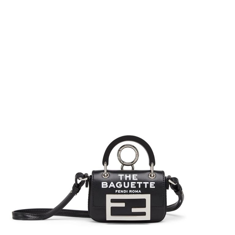 Fendi Baguette Bag In Fendi Roma Capsule Leather Black/White