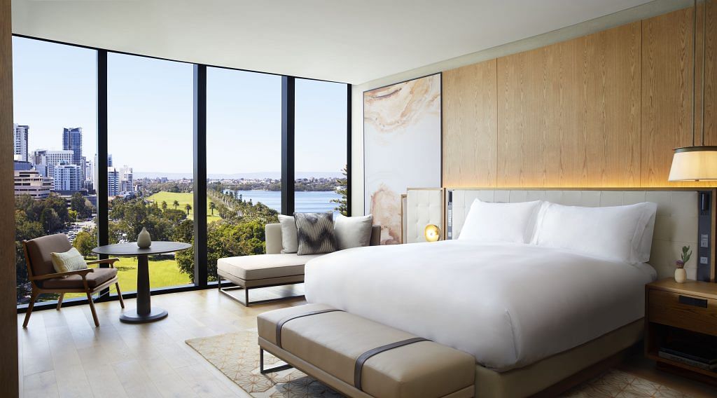 The Deluxe King Room at The Ritz-Carlton, Perth.