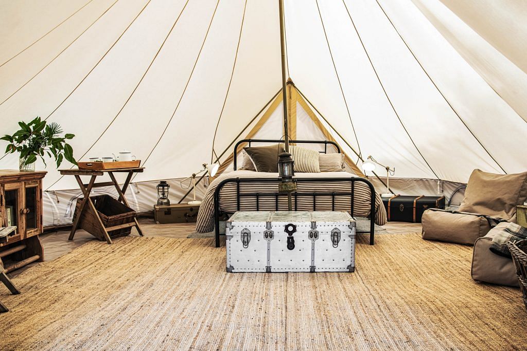  A look inside a luxury tent owned by Walk Talk Taste which organises gourmet tours and glamping in Margaret River. 