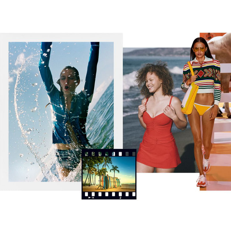 Catch a wave in surf-ready swimwear with sporty accents