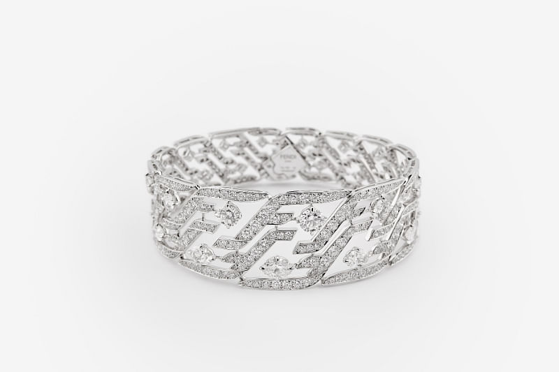 White gold and diamond Catena bracelet